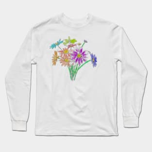 colorful daisies Long Sleeve T-Shirt